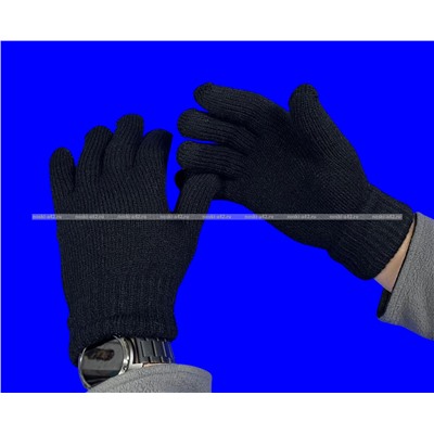 Перчатки мужские зимние толстые двойные ЧЕРНЫЕ арт. А-8