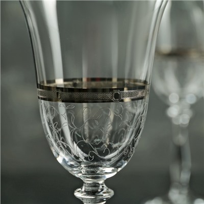 Набор бокалов для вина из хрустального стекла «Анжела», 250 мл, 6 шт.