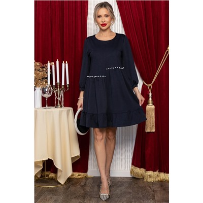 Платье бохо трикотажное Млада (темно-синее) П14411-8М