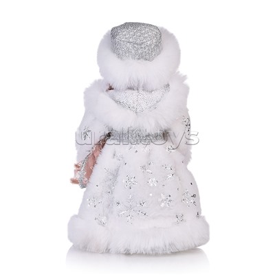 Сувенир музыкальный "Внучка деда мороза в белой шубе с поясом" с мелодией, 30 см