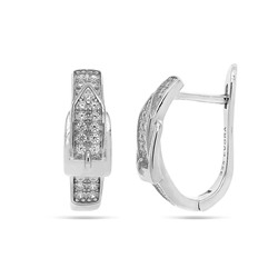 Серьги из серебра куб.циркон., МЦВА372