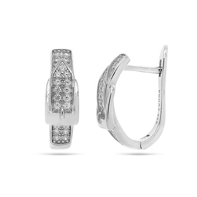 Серьги из серебра куб.циркон., МЦВА372