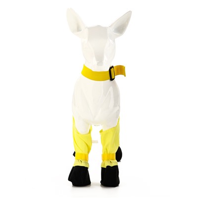 Ботинки - чулки для собак, размер S, длина лап 30-35, ДС 16-22, ОШ 12-40 см, жёлтые