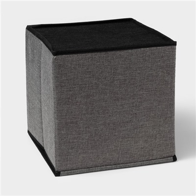 Короб стеллажный для хранения с крышкой «Офис», 25×25×25 см, цвет серый