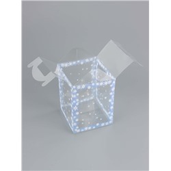 Коробка подарочная новогодняя складная ПВХ «Зимушка» 12×12×15 см