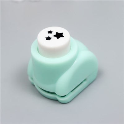 Фигурный дырокол для бумаги «Арт Узор. Три звёздочки», d=0.8 см, 3×2.5×2.5 см, МИКС