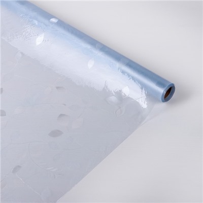 Витражная плёнка «Листики», 45×200 см, прозрачная