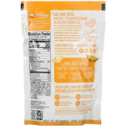 Happy Family Organics, Yogis, органические снеки из сублимированного йогурта с фруктами, банан и манго, 28 г