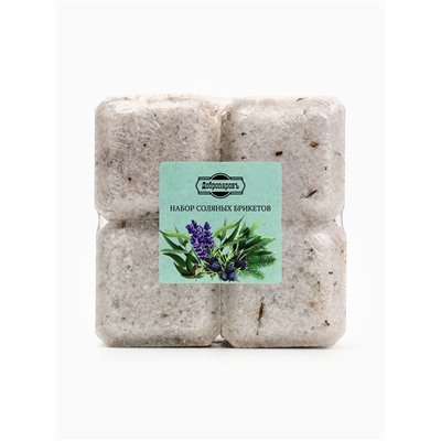 Соляной брикет набор 4 шт. "Можжевельник, эвкалипт, пихта, лаванда"