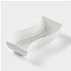 Блюдо фарфоровое Wilmax, 9,5×5,5 см, цвет белый