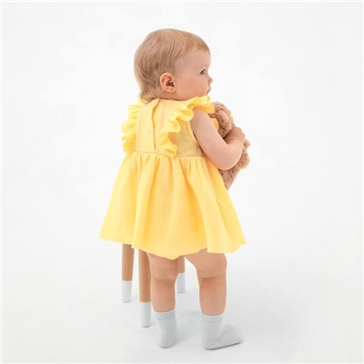 Платье-боди MINAKU, рост 80-86 см, жёлтое