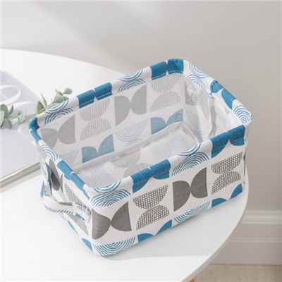 Корзинка для хранения с ручками Доляна «Песок», 23.5×17×12 см, цвет голубой