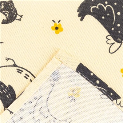 Фартук кухонный «Доляна» Chicken farm, 60×70 см, 100% хлопок, 164 г/м²