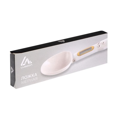 Мерная ложка Luazon LV-507, электронные, до 0.5 кг, чёрная