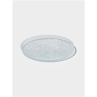 Десертная тарелка Magistro Waterfall, d=17 см, стекло, прозрачная