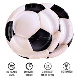 Набор посуды одноразовой "Футбольный мяч" тарелки (10 шт)