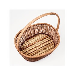 УЦЕНКА Корзина плетёная, 30×25×12/37 см, бамбук, лоза, МИКС