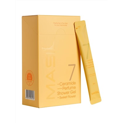 MASIL - ГЕЛЬ ДЛЯ ДУША С КЕРАМИДАМИ 7 CERAMIDE PERFUME SHOWER GEL STICK POUCH (SWEET FLOWER), 8 МЛ * 20 ШТ