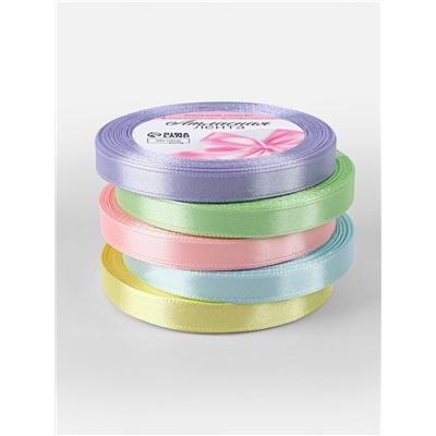 Атласная лента, набор 5 шт. «Пастельный», 10 мм, 23±1 м