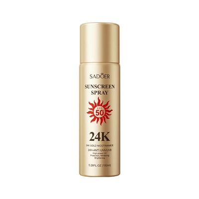 Солнцезащитный спрей с 24k SADOER SPF50+