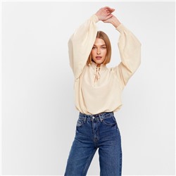 Блузка женская MINAKU: Enjoy, размер 44, цвет молочный