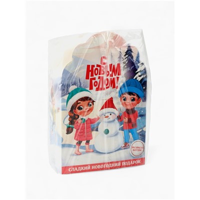 Сладкий детский новогодний подарок «С Новым годом»: конфеты + раскраска внутри, 500 г