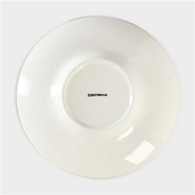 Тарелка для пасты Доляна «Космос», 150 мл, d=21 см, фарфор, белая, синяя