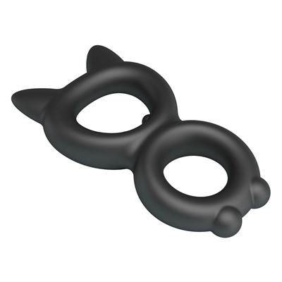 Черное двойное эрекционное кольцо Toran