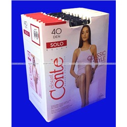Капроновые колготки женские Conte SOLO 40 черные XXL