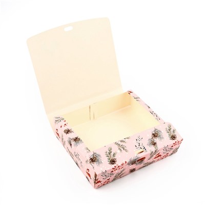 Коробка подарочная новогодняя складная «Новогодняя ботаника», 20×18×5 см, Новый год