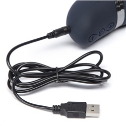 Тёмно-синий вибратор Oh My USB Rechargeable Rabbit Vibrator - 25,4 см.