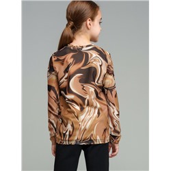 Фуфайка трикотажная для девочек (футболка с длинными рукавами)