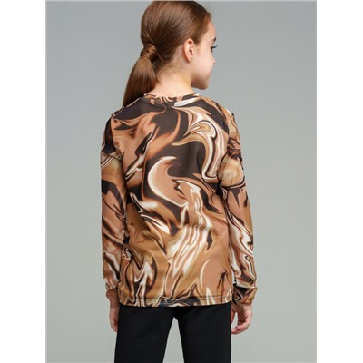 Фуфайка трикотажная для девочек (футболка с длинными рукавами)