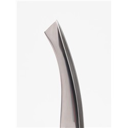 УЦЕНКА Пинцет №3 PREMIUM скошенный широкий 8,5*0,7см лого QF серебр блистер QF