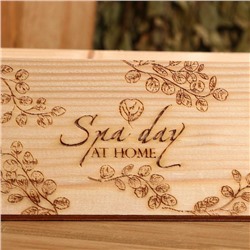 Ящик деревянный "Spa day at home", 24.5×14×8 см, микс