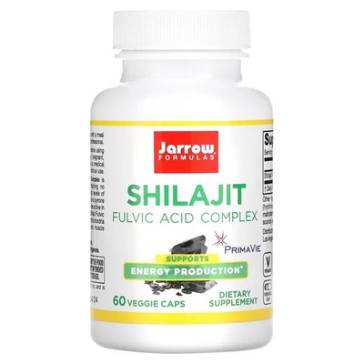 Jarrow Formulas, комплекс с мумие и фульвокислотой, 250 мг, 60 вегетарианских капсул