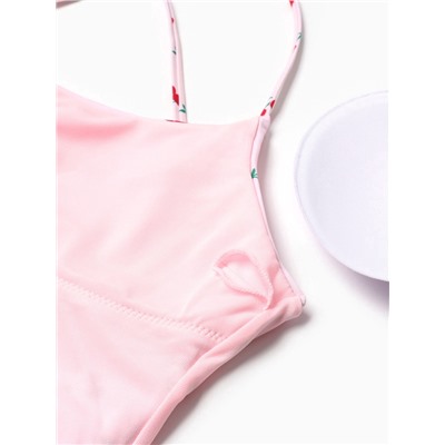 Купальник женский слитный с открытой спиной MIST «Вишня», размер L