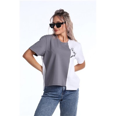 Футболка женская ФЖ066 (Серый)