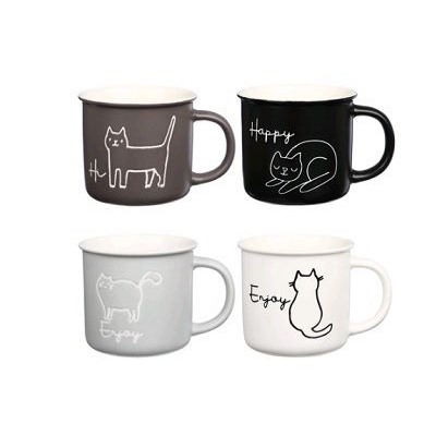 Кружка 350мл  Пушистик, фрф 4 дизайна MILLIMI