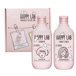 Happy Lab Набор средств для ухода за волосами / Шампунь «Объем & Укрепление» + Кондиционер «Блеск & Гладкость», 300 мл x 2 27722