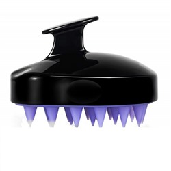 521054 Nail Art Массажная силиконовая щетка для мытья волос и кожи головы, черный