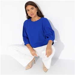 Блуза эффектная, Предвкушение встречи (синяя)