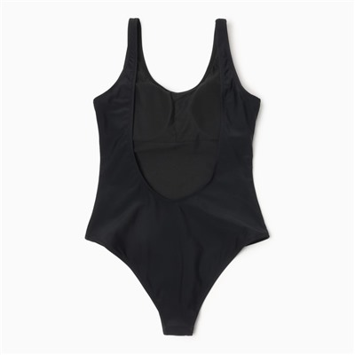 Купальник женский слитный с открытой спиной MINAKU, с принтом, размер 48, чёрный