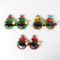 Очки карнавальные новогодние «Ёлочка», МИКС