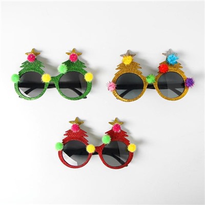 Очки карнавальные новогодние «Ёлочка», МИКС