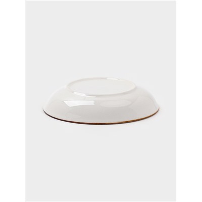 Тарелка «Гармония лепестков», d=18.5 см, фарфор, белая, зелёная