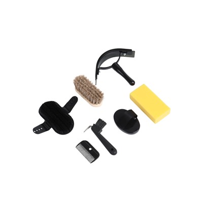 Набор для ухода за лошадью, 7 предметов: расчёска, щётка 4 шт., губка, водосгон