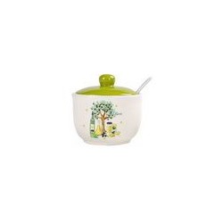 Сахарница 450мл с ложкой, керамика BACKMAN