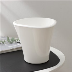 Кашпо для цветов со вставкой «Лагуна», 1.5 л, d=16 см, h=15 см, белое