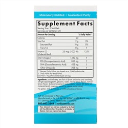 Nordic Naturals, Ultimate Omega Xtra, лимон, 1000 мг, 60 мягких таблеток